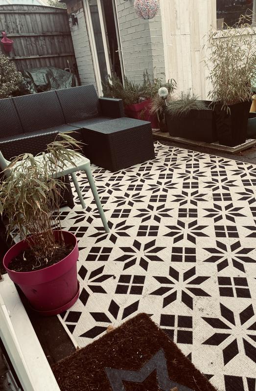 Iswik cement tile indoor/outdoor flatwoven rug So'home La Redoute