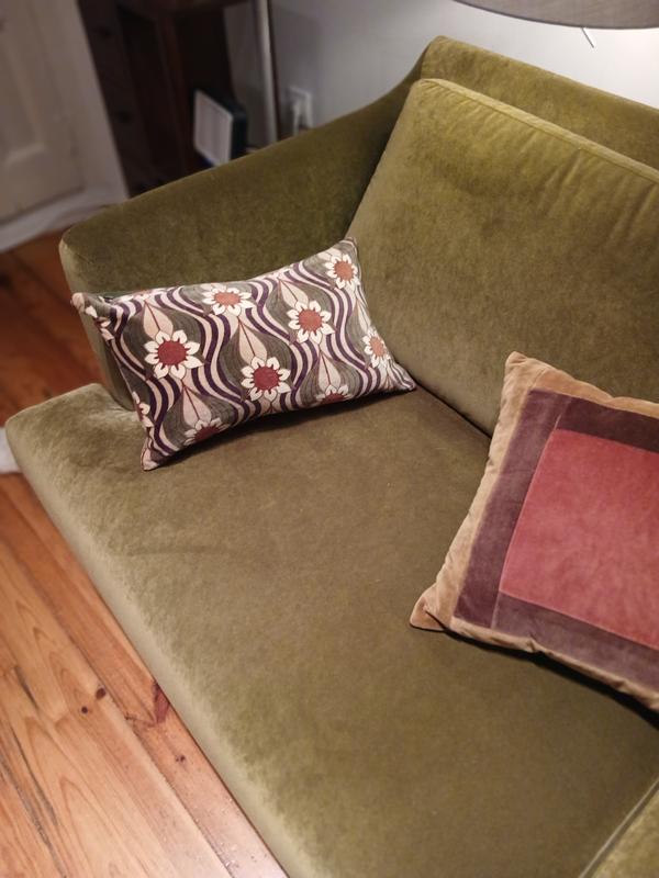 Alerfa Federa Cuscino In Velluto Floreale Con Nappe: 40x60 Cm, Ricamo Europeo Grigio Per Divano, Camera Da Letto E Auto