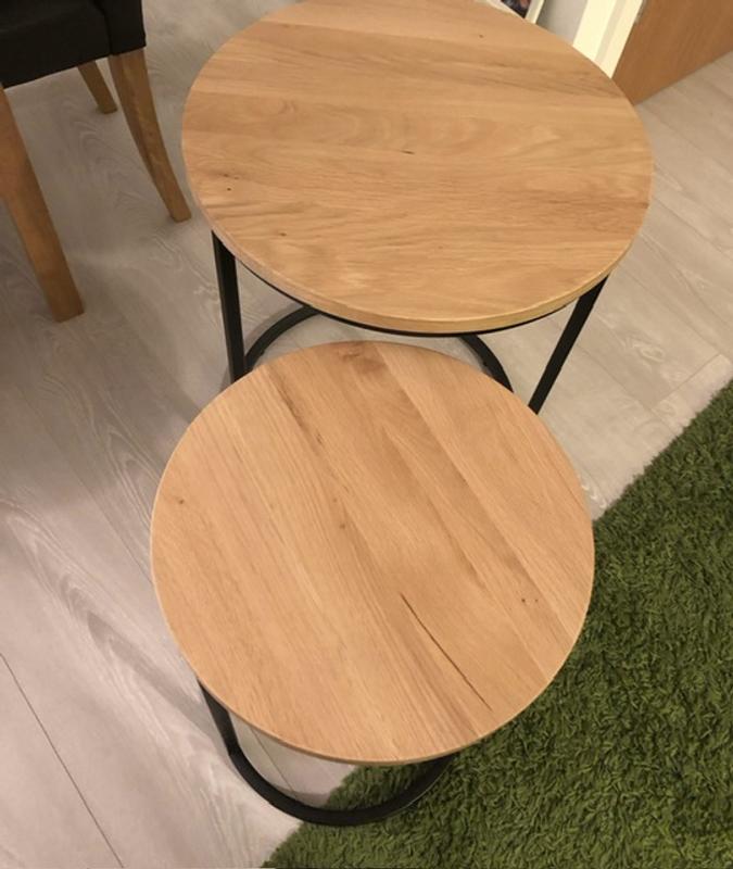 Vova nest of 2 side tables in oak oak La Redoute Interieurs La Redoute