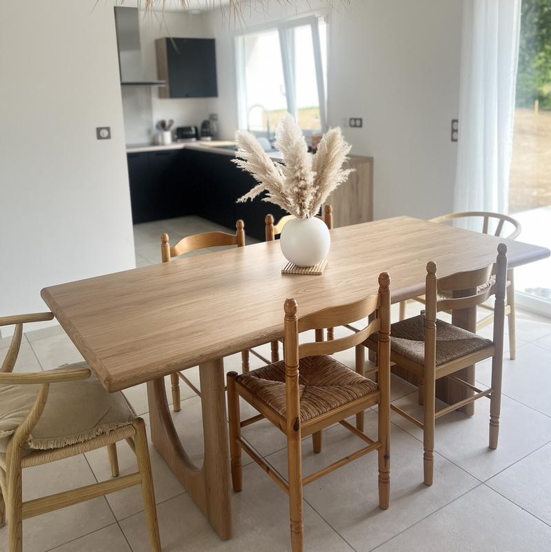 Douve solid oak dining table (seats 68), oak, La Redoute Interieurs