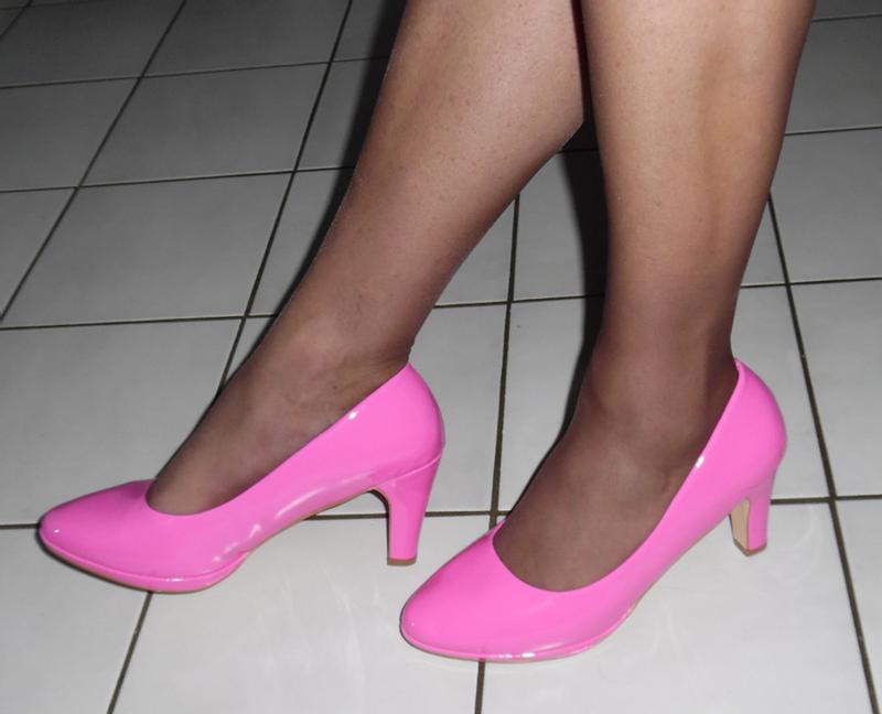 escarpin rose vernis
