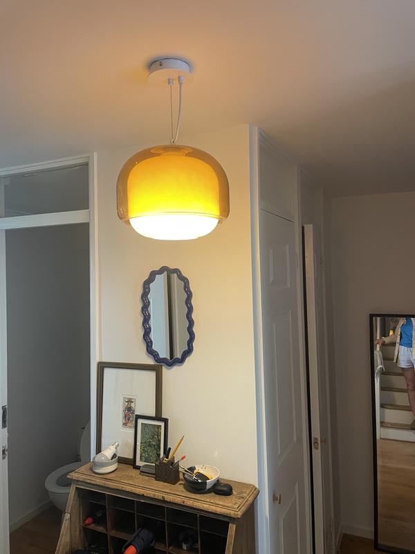 Signatures kinoko 30.5cm diameter coloured glass ceiling light La ...