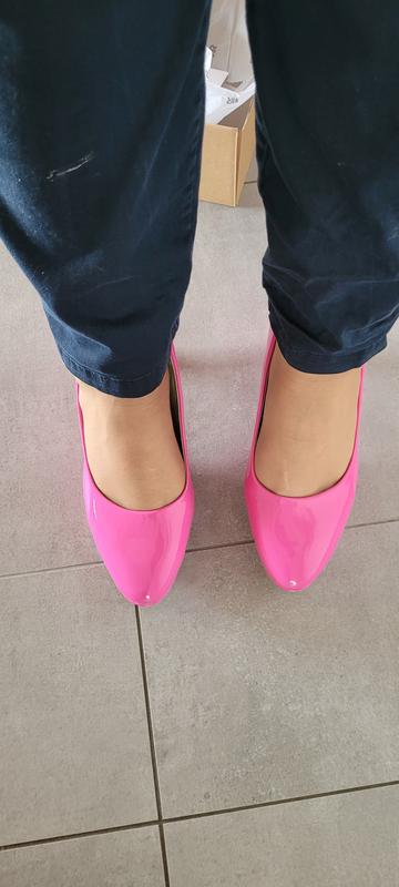 escarpins vernis rose