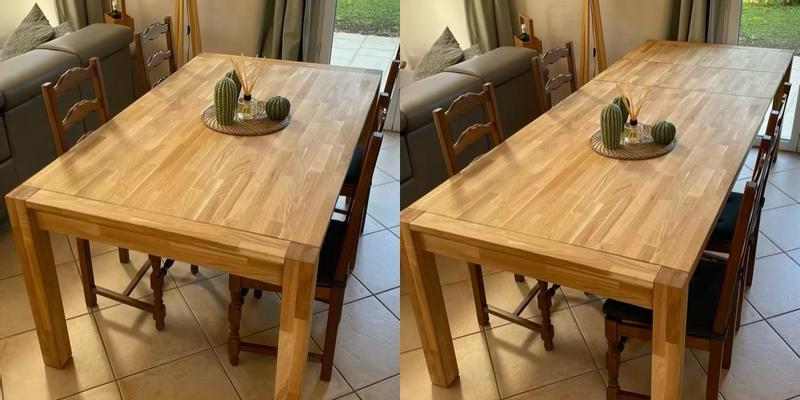 Table Basse Rectangulaire Adelita En Bois Massif (chêne/acacia) – Style Rustique, Très Bon état