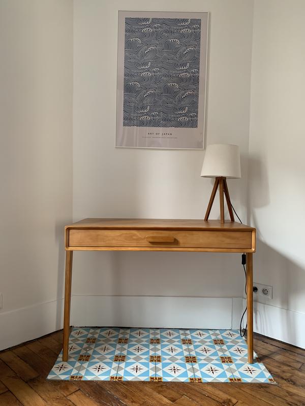 Bureau console, vintage, colas Couleur bois foncé chêne La Redoute