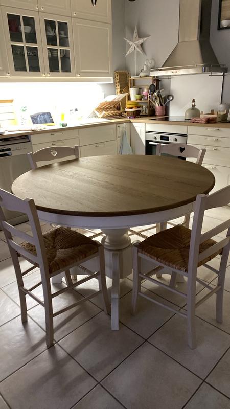 Eulali extendable dining table seats 4 8 ivory La Redoute