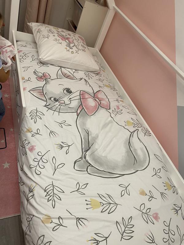 Aristocats marie 100% cotton bed set, white with print, Disney Classics ...