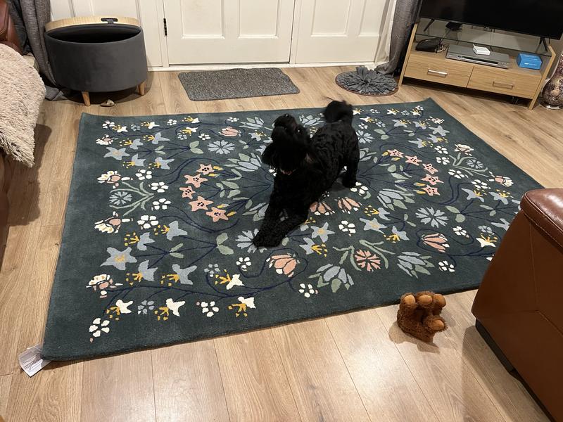 Pilar floral wool rug multicoloured La Redoute Interieurs La Redoute