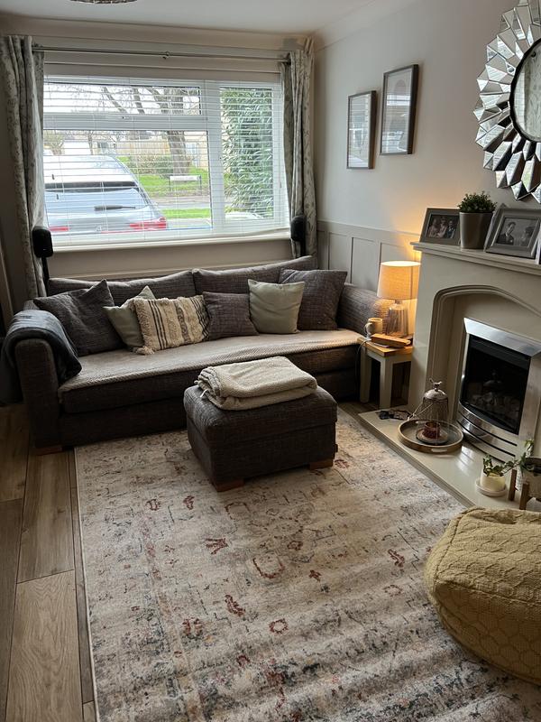 Classic persian style distressed rug, multicoloured, So'home La Redoute