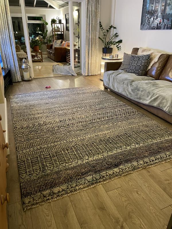Nagari wool & silk rug ocher / celadon Am.Pm La Redoute