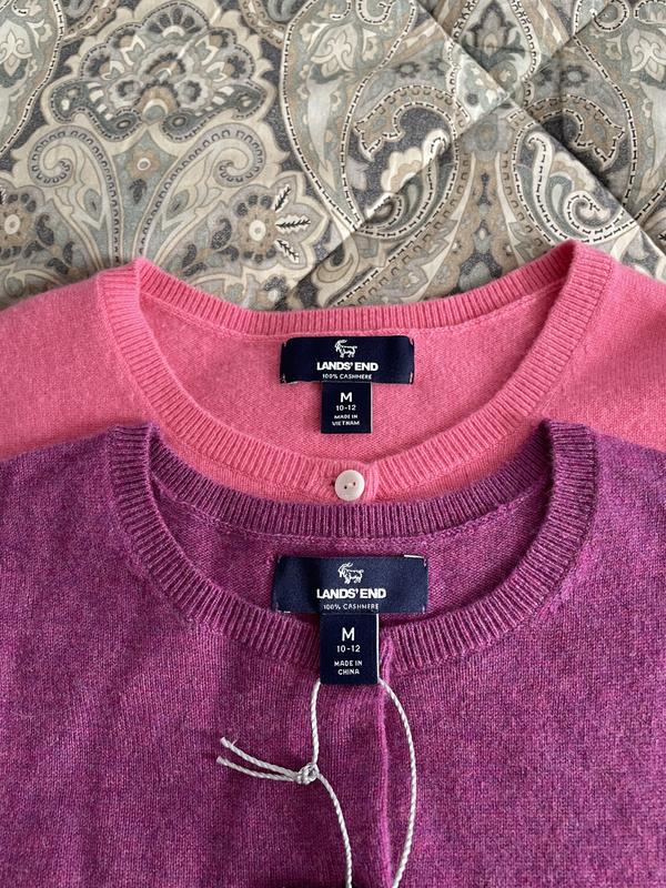 Lands end 2024 cashmere cardigans