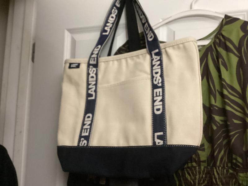 Natural Zip Top Canvas Tote Bag | Lands' End Business Uniforms