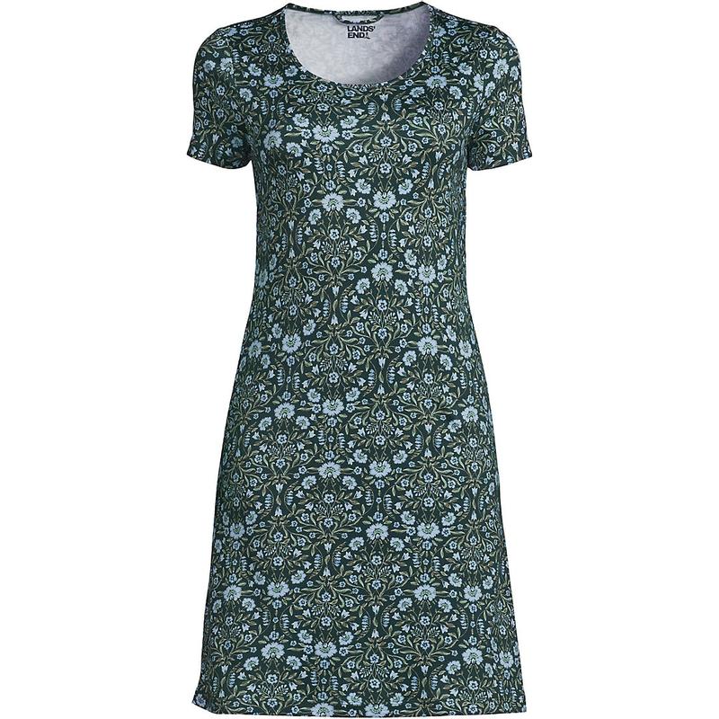 Women s Cotton Short Sleeve Midcalf Nightgown Lands End