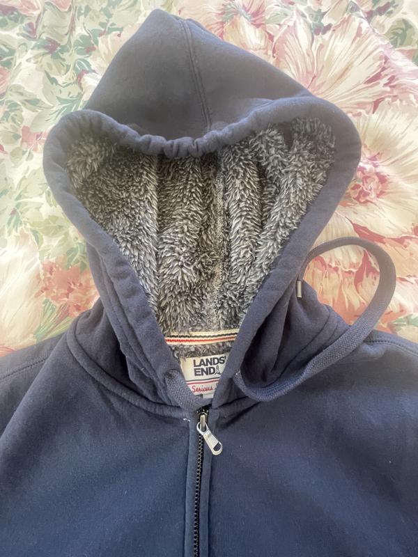 Lands end clearance sherpa lined hoodie