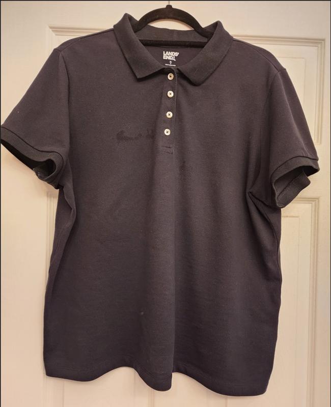 Women's Custom Logo Banded Short Sleeve Cotton Mesh Polo