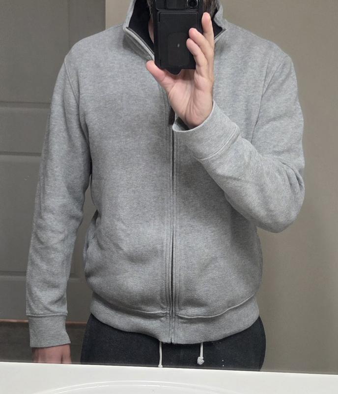 Men's French Rib Bedford Full Zip Jacket | Lands' End Business