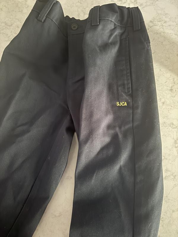 Boy's Iron Knee Wrinkle Resistant Plain Front Chino Pants