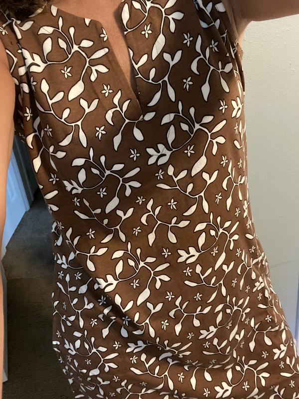 Women's Cotton Jersey Sleeveless Swim Cover-up Dress Print | Lands' End