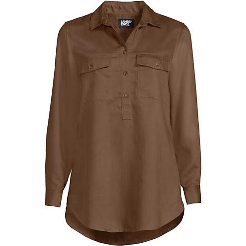 Women's TENCEL™ Fiber Popover Top | Lands' End
