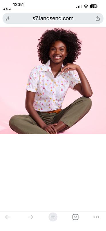 lands end wrinkle free dress shirts School Uniform No Iron Supima Cotton Oxford Dress Shirt