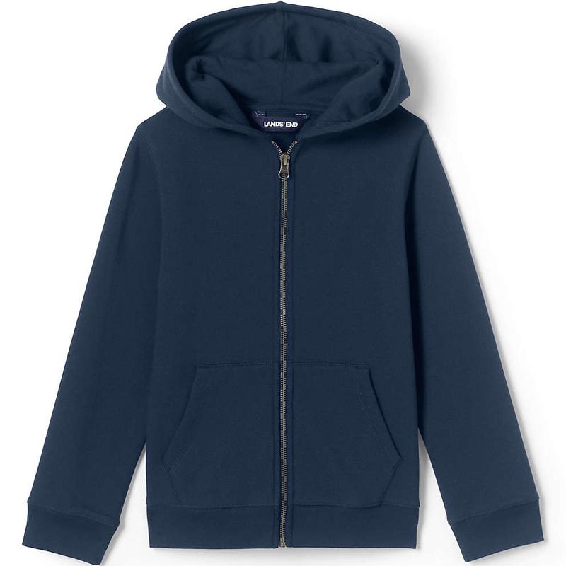 School Uniform Kids Zip Front Sweatshirt | Lands' End