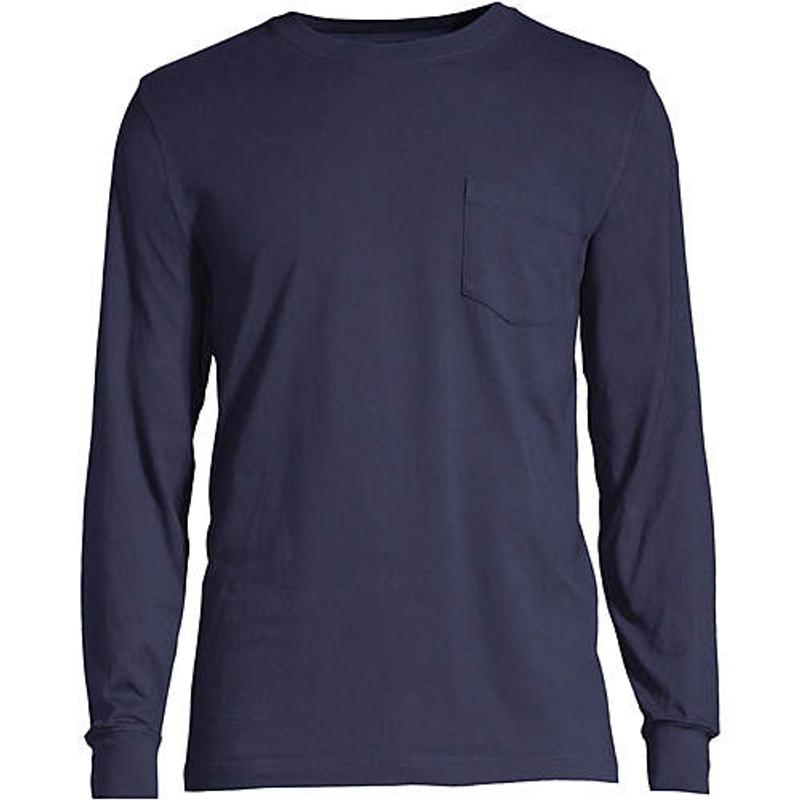 Men's Super-T Long Sleeve T-Shirt with Pocket | Lands' End