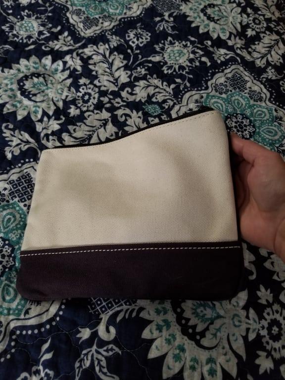 Small Solid Canvas Zipper Pouch