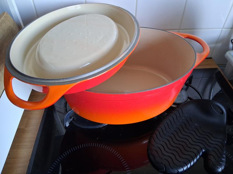 Cocotte Ovale En Fonte émaillée Le Creuset Doufeu Orange - Fabrication Française, Vintage