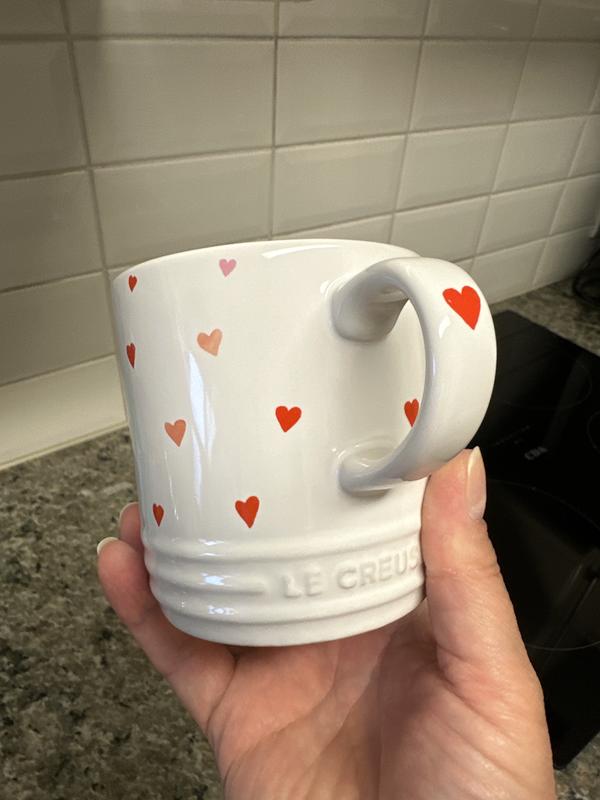 NIB Le Creuset Heart Mugs with saucers 2024 and 4 mini heart bowls