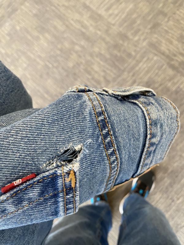 Tear in jeans