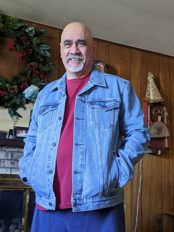 !Classic 1950's guy in classic Levi Trucker jacket. He loves his 70th birthday present!