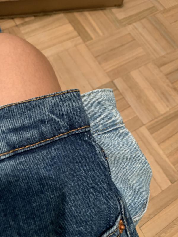 The light blue jeans is the one that I bought and the top one is my regular size