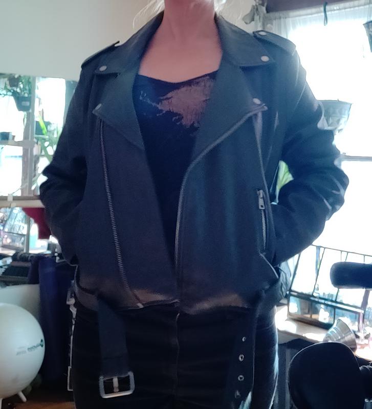 Wearing just a T-shirt underneath