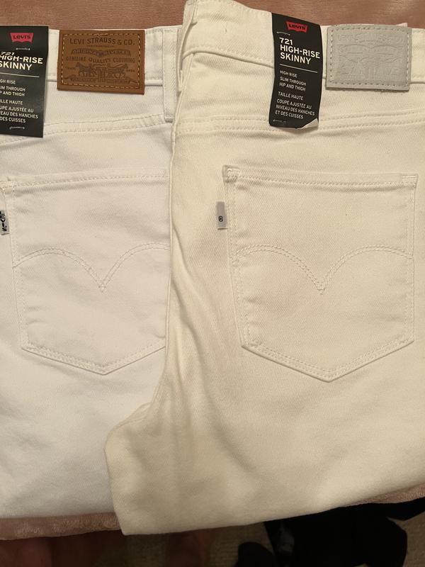 One size pure white the other size mucky white