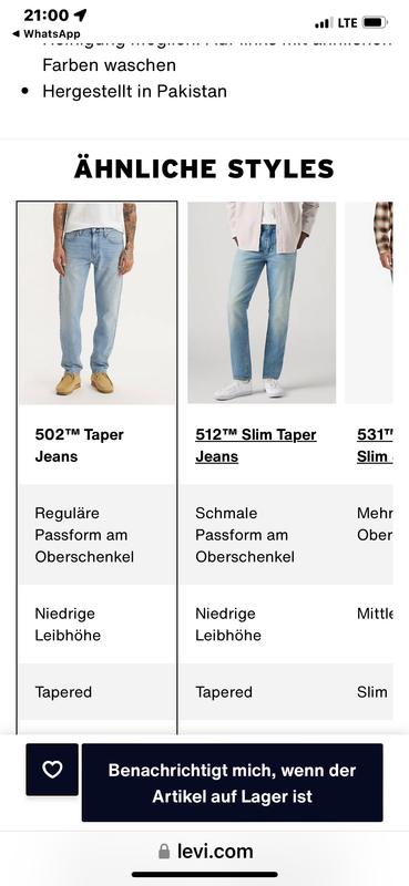 Meine neue Levi’s 502 Taper