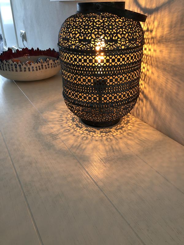 Oorzaak tweeling replica Tafellamp Rabat - goudkleurig - Ø25x35 cm | Leen Bakker