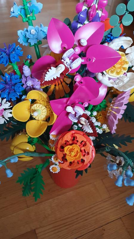 Blumenstrauß Bausteine Set – 977 Teile – Mondförmiges Blumen-Arrangement – Botanische Kollektion – Deko & Geschenk
