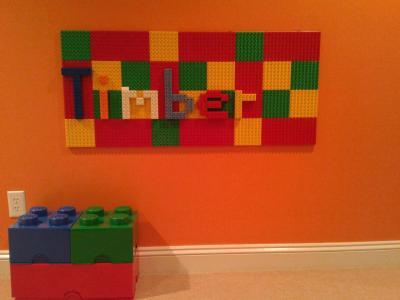 Our Lego Wall and Storage Bricks