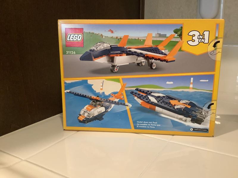 LEGO 31126 Creator 3in1 Supersonic Jet Plane to Helicopter to