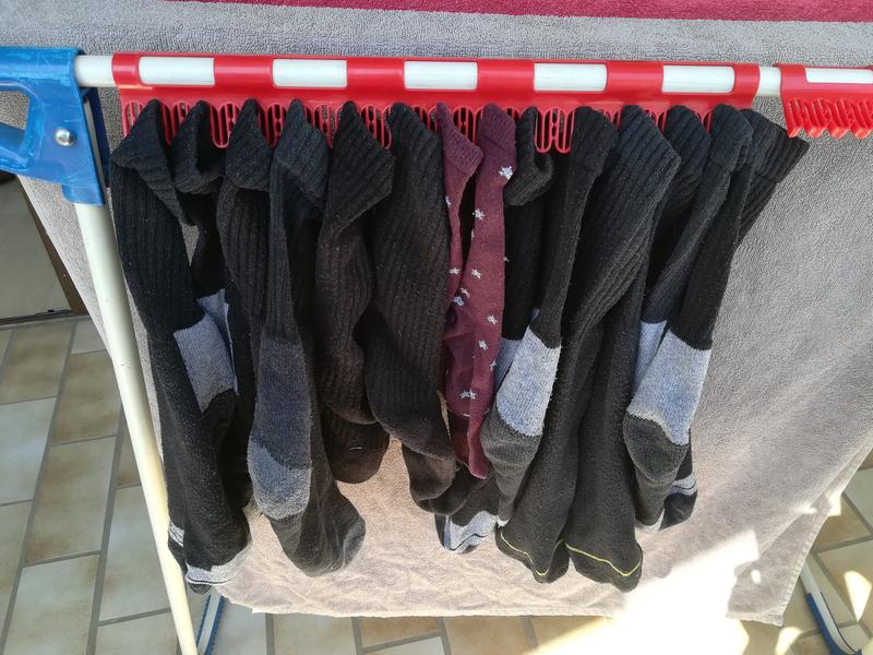 2er-Pack Socken-Wäscheständer, drehbarer Wäscheständer, windfester Haken-Aufhänger,  hängende Wäschesocken, tragbarer Wäscheständer, für Unterwäsche, Socken,  Kleidung.