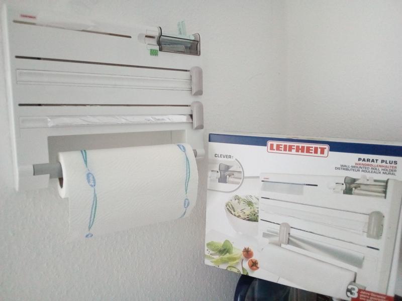 LEIFHEIT - Leifheit distributeur essuie tout papier aluminium film parat  royal 25793 leifheit dévidoir mural pratique 3 rouleaux lames tranchan