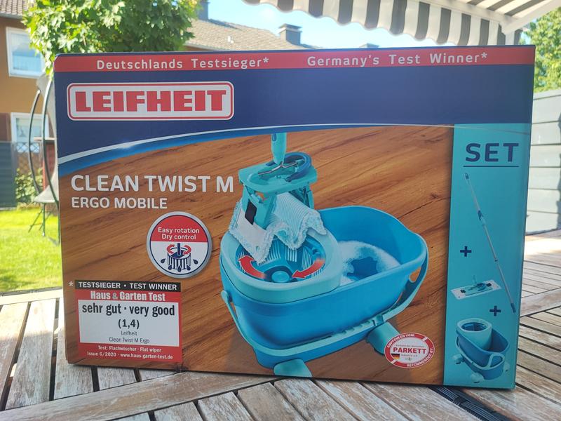LEIFHEIT Clean Twist M Ergo 52120 Kit de nettoyage sol - Balai à plat lave  sol avec