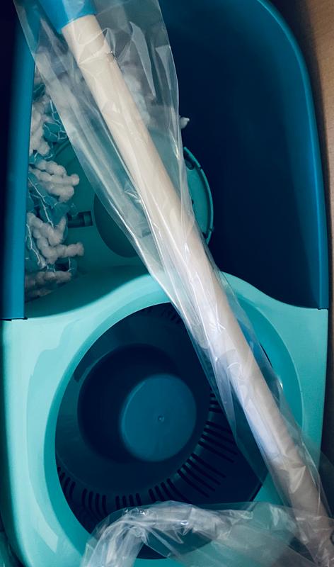 Leifheit Kit de balai lave-sol Clean Twist ErgoM, avec roulettes,  menthe/argenté 