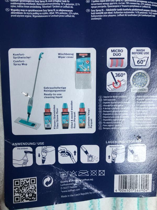Balai pulvérisateur confort Easy Spray XL de Leifheit : Découvrez ici