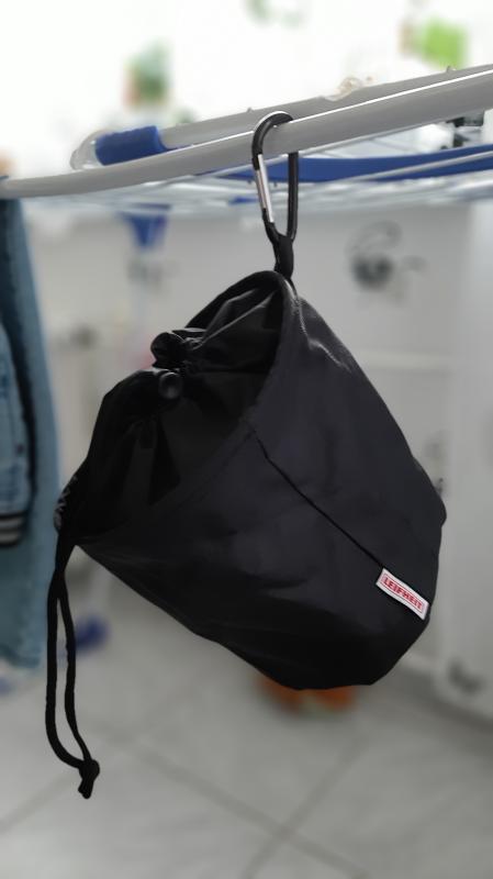 Sacchetto Porta-mollette In Cotone - Con Moschettone, Nero - Foto 10