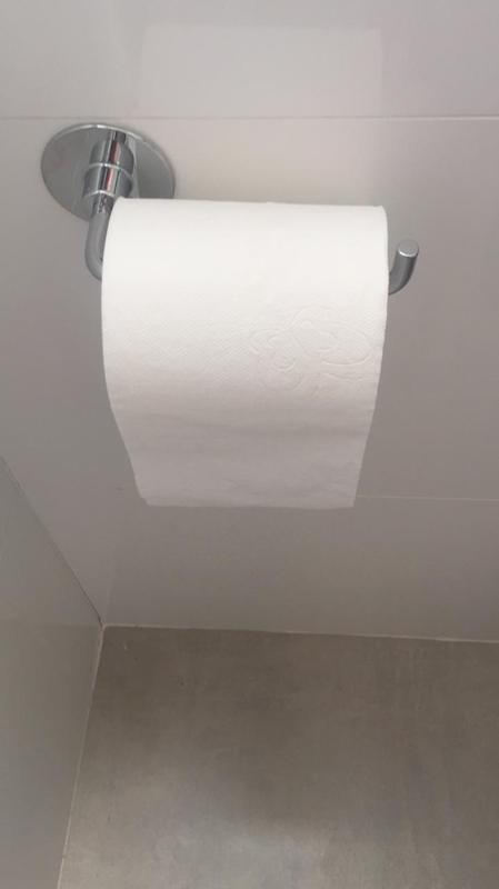 Porta Papel Higiênico Metal Parafuso ou Adesivo Simples Prata