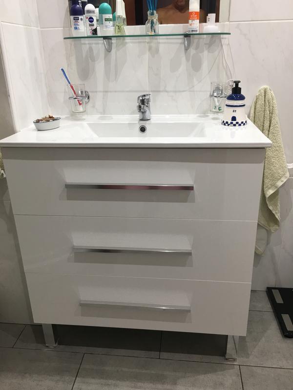 Maestro Llorar los Mueble de baño Madrid blanco 80 x 45 cm | Leroy Merlin
