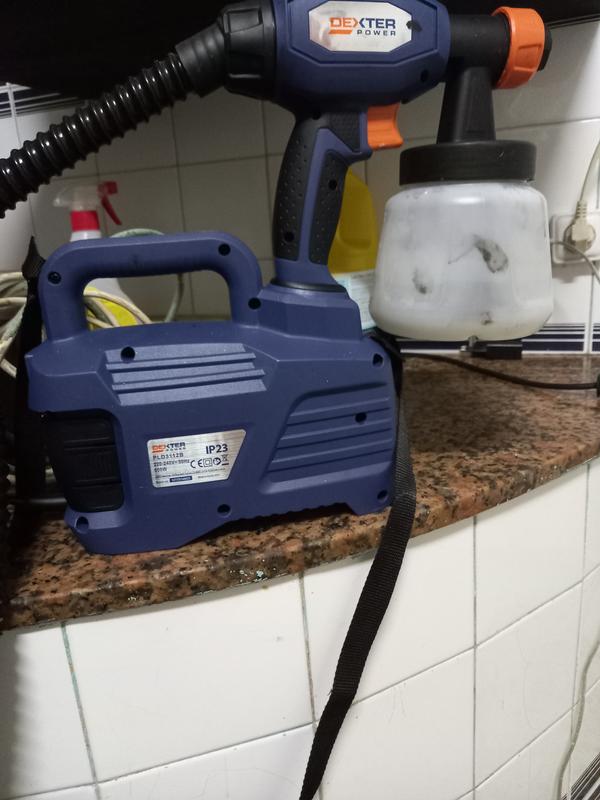 Pistola de pintura eléctrica profesional con compresor, Pistola para pintar  con pulverización para paredes, techos y otras superficies 550W, 800ml. :  : Bricolaje y herramientas