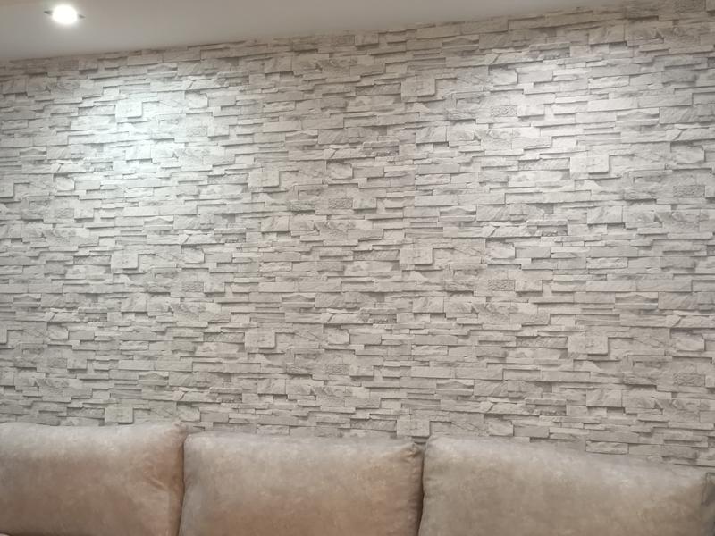 Carta Da Parati Lavabile Imitazione Pietra Ardesia - Rotolo 10m X 0.53m - Foto 6