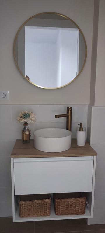 Mueble de lavabo Loira (L x An x Al: 45 x 100 x 35 cm, Blanco, Mate)